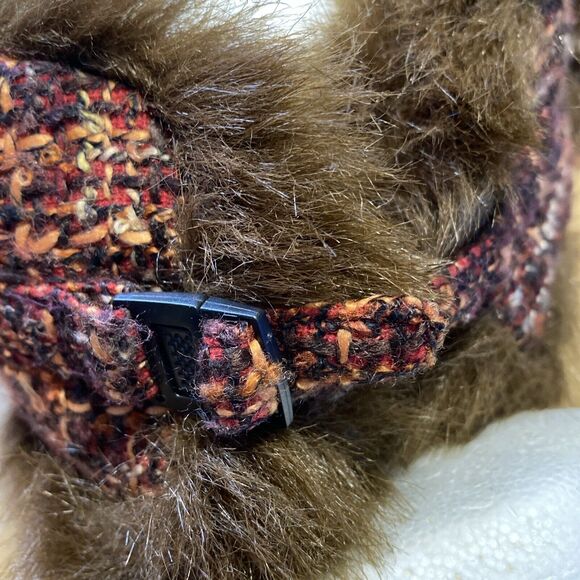 San Diego Hat Co. Ear Flap Hat Brown Wool Boucle w Faux Fur Trim 'Air Maui' OS - Picture 5 of 9